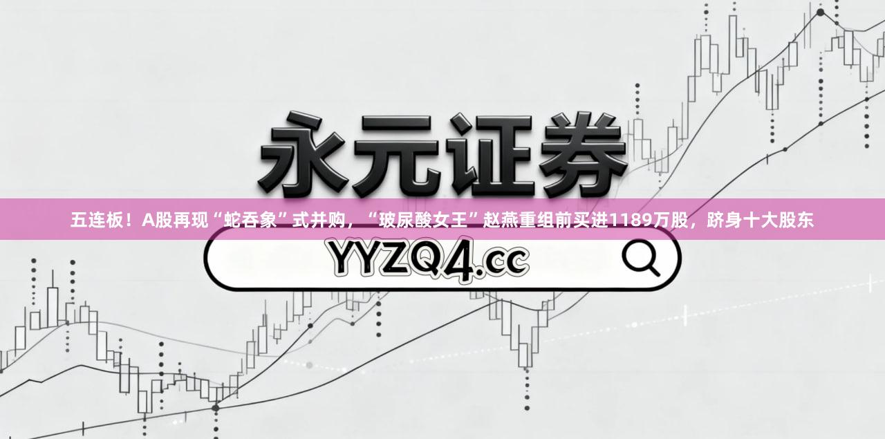 五连板！A股再现“蛇吞象”式并购，“玻尿酸女王”赵燕重组前买进1189万股，跻身十大股东